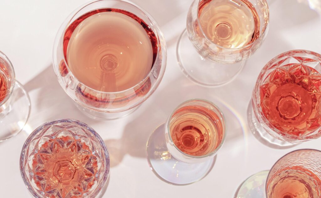 rose wine tasting